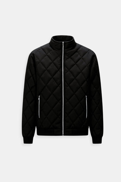 Men's Jacket with Classic Quilted Design and High Neck for Winter Style 5