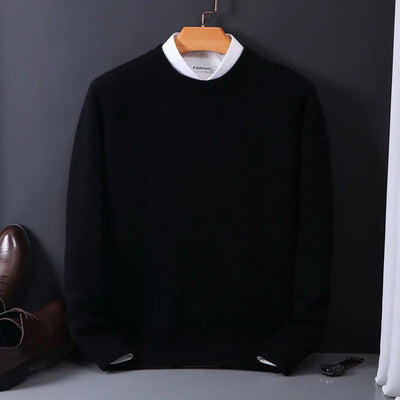 Men's Sweater with Classic Crew Neck Design for Office and Casual Wear 0