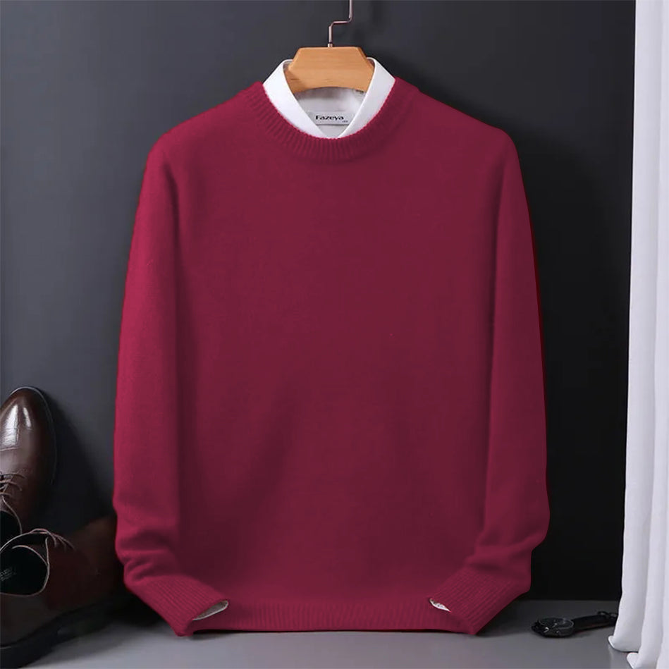 Men's Sweater with Classic Crew Neck Design for Office and Casual Wear 4