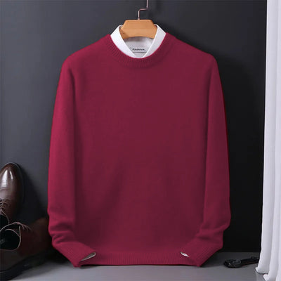 Men's Sweater with Classic Crew Neck Design for Office and Casual Wear 4