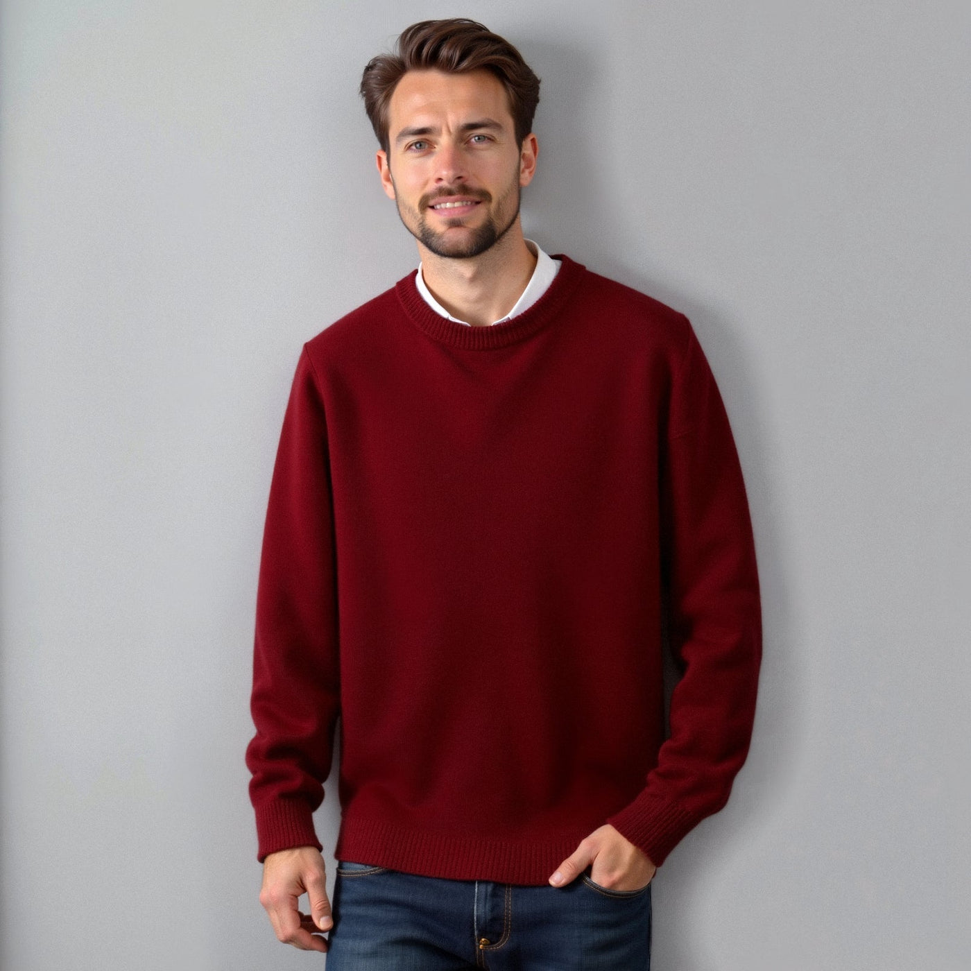 Men's Sweater with Classic Crew Neck Design for Office and Casual Wear 5