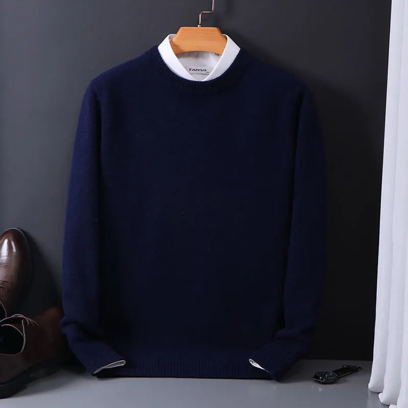 Men's Sweater with Classic Crew Neck Design for Office and Casual Wear 6