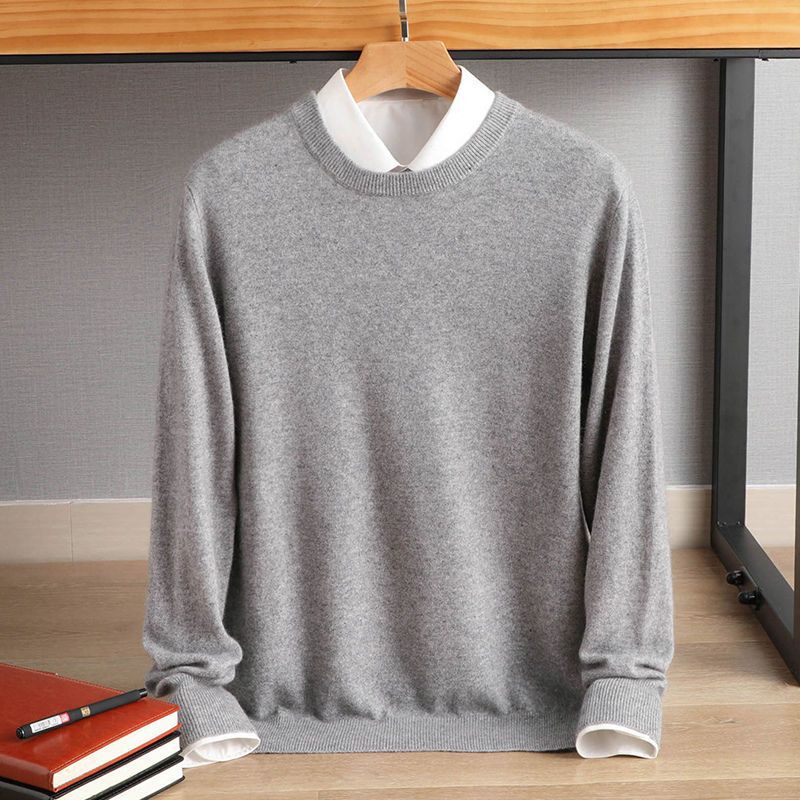 Men's Sweater with Classic Crew Neck Design for Office and Casual Wear 9