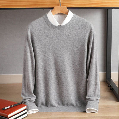 Men's Sweater with Classic Crew Neck Design for Office and Casual Wear 9