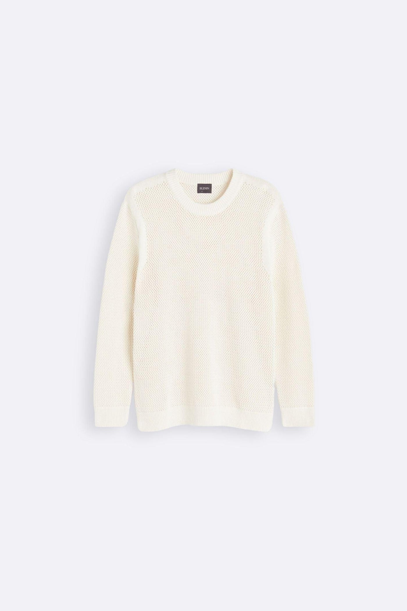 Men's Sweater with Classic Crew Neck and Structured Knit Design for Casual or Office Wear 0