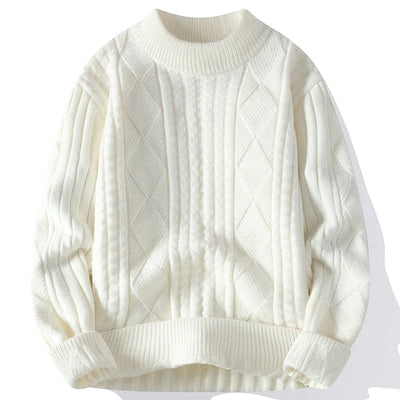 Men's Sweater with Diamond Pattern and Elegant Knitted Design for Casual and Formal Occasions 3