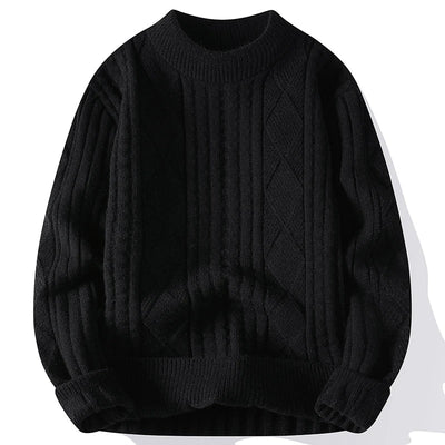 Men's Sweater with Diamond Pattern and Elegant Knitted Design for Casual and Formal Occasions 5