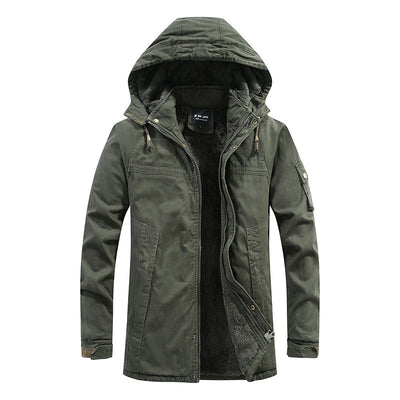 Men's Waterproof Puffer Jacket with Hood and Insulation for Winter Outdoor Activities 0