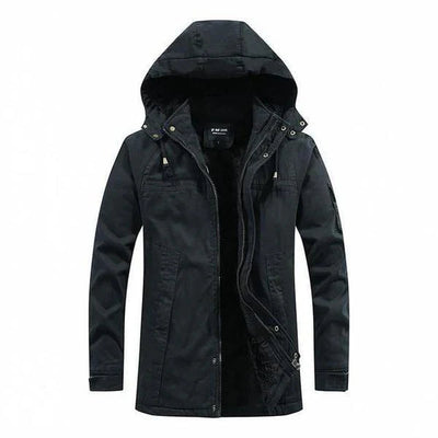Men's Waterproof Puffer Jacket with Hood and Insulation for Winter Outdoor Activities 3