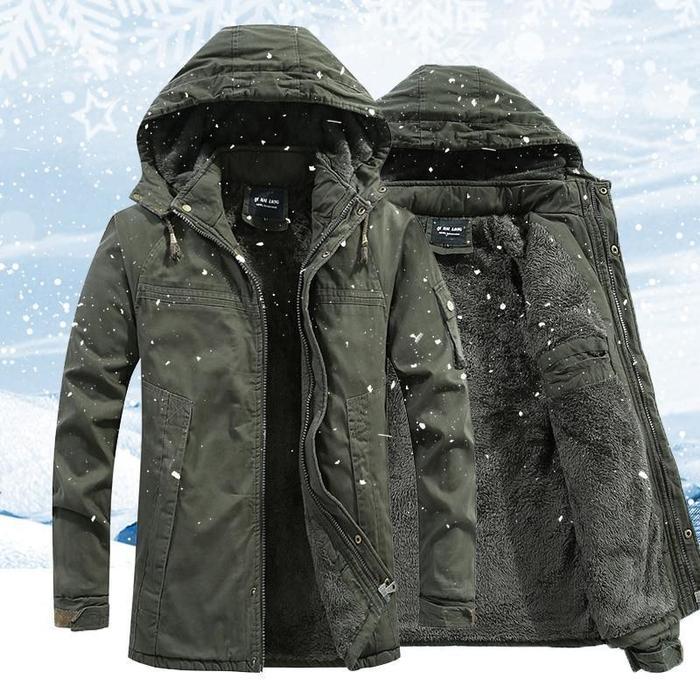 Men's Waterproof Puffer Jacket with Hood and Insulation for Winter Outdoor Activities 4
