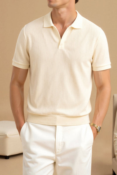 Men's polo shirt in beige – Elegant & timeless 3