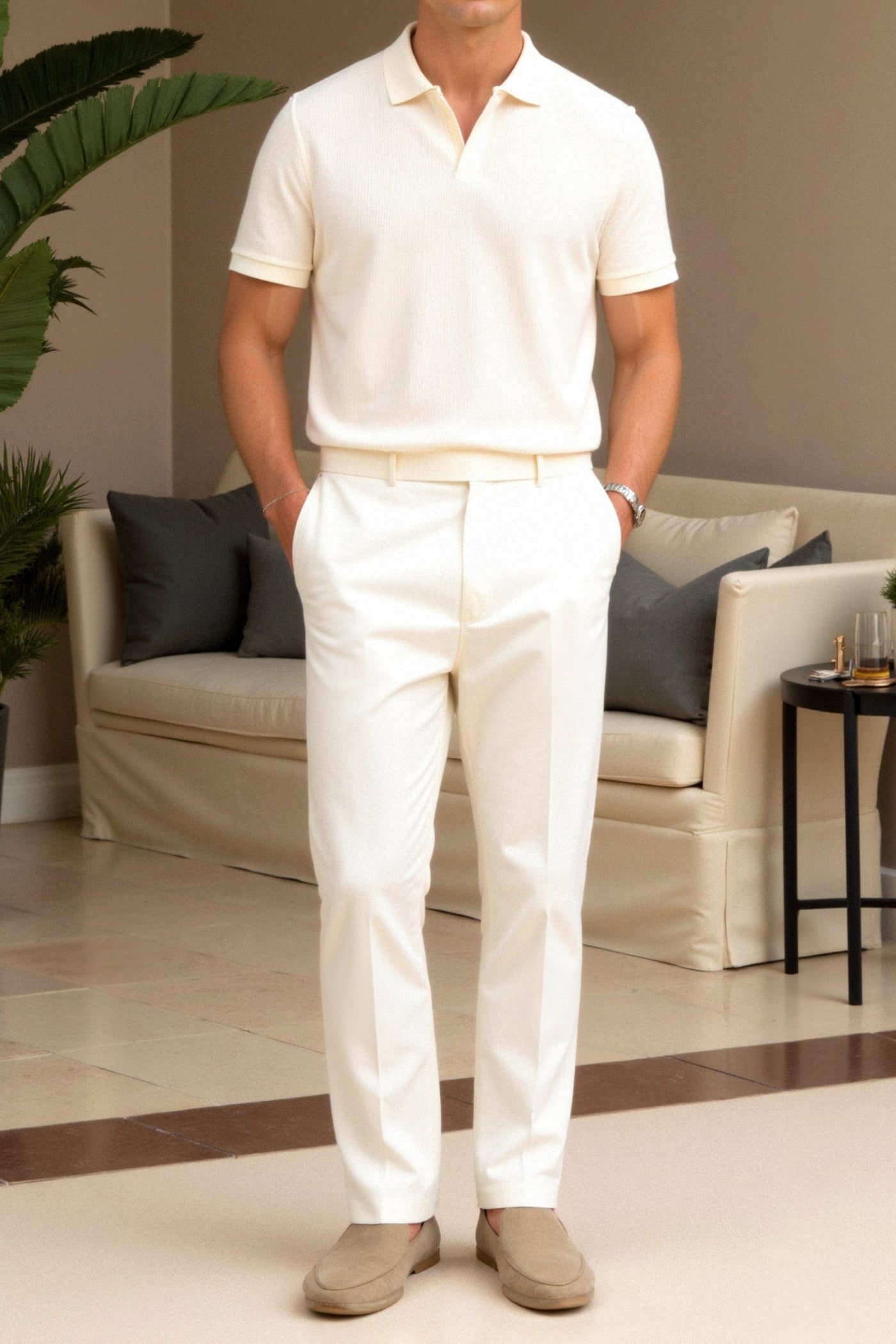Men's polo shirt in beige – Elegant & timeless 4