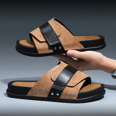 Men's sandals in matte leather 1