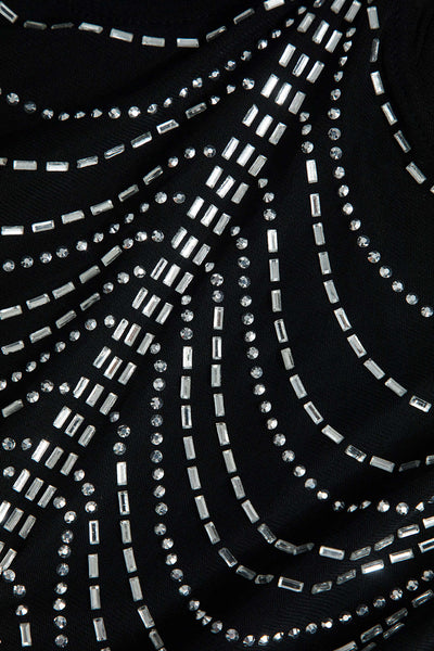 Mini Dress for Women with Rhinestone Embellishments and Bodycon Fit for Glamorous Nights 3