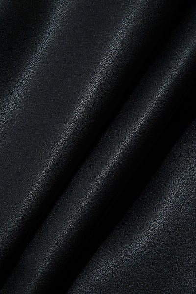 Selene | Modern faux leather mini skirt with side zipper and asymmetrical slit 2