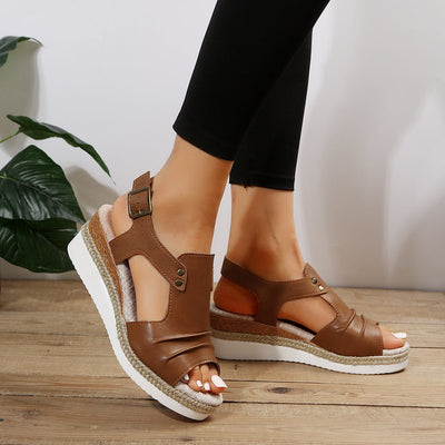 Simone - Comfortable women's wedge sandals 5