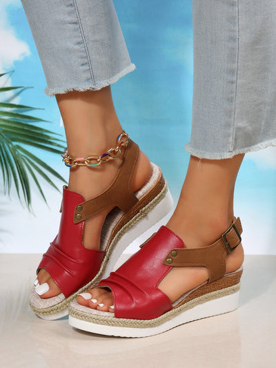 Simone - Comfortable women's wedge sandals 8