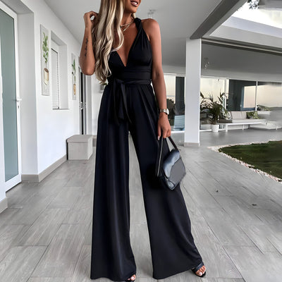 Sleeveless jumpsuit with V-neck for women | Summer 1