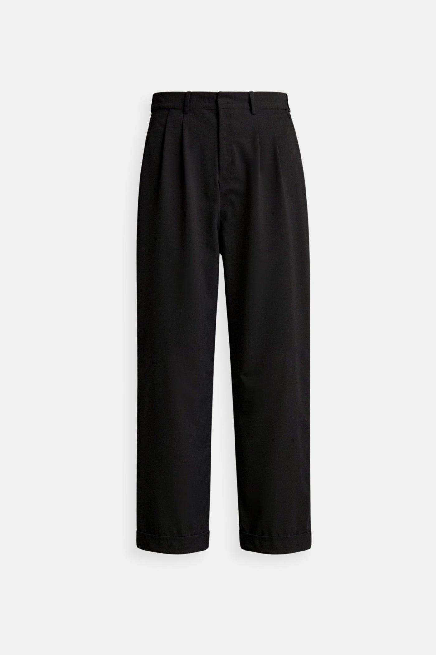 Timeless women's trousers with pleats and turned-up hem 6