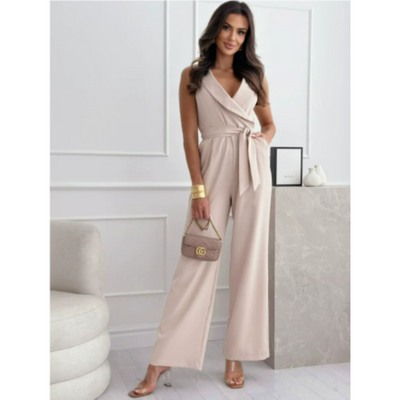 Women's Sleeveless Wide Leg Jumpsuit | V-Neck 2