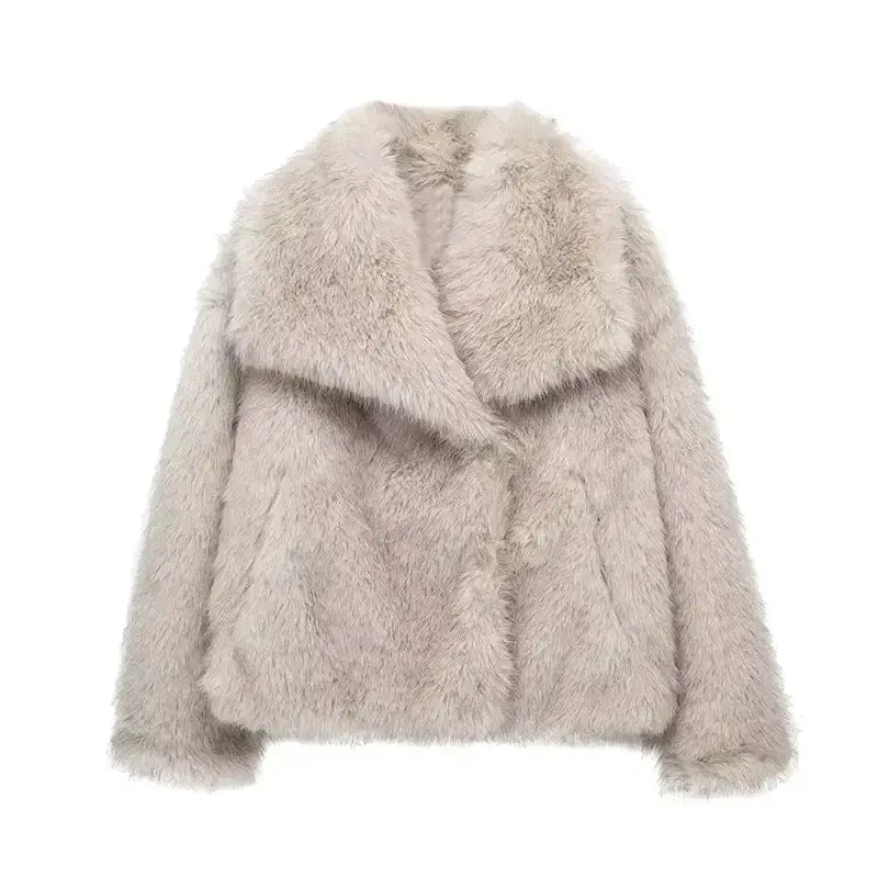 Womens Jacket - Faux Fur Cozy Outerwear for Chic Everyday Style and Special Occasions 0