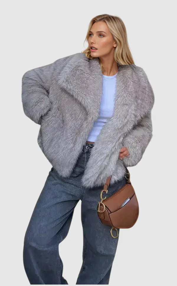 Womens Jacket - Faux Fur Cozy Outerwear for Chic Everyday Style and Special Occasions 2