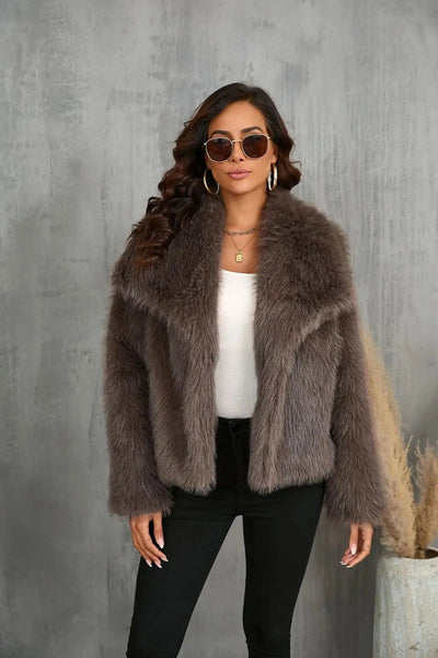 Womens Jacket - Faux Fur Cozy Outerwear for Chic Everyday Style and Special Occasions 5