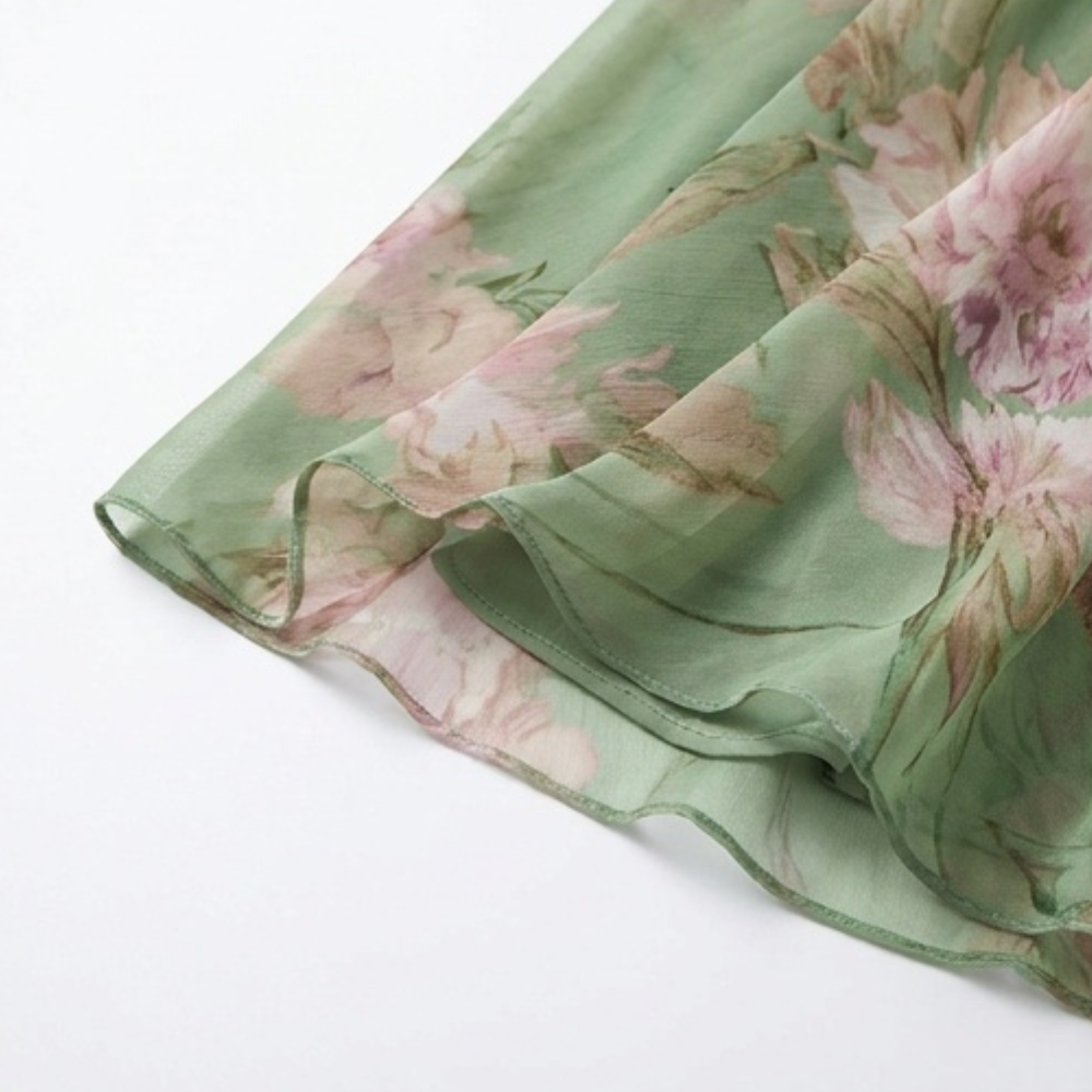 Womens Maxi Dress with Floral Print, Halter Neck and Gathered Waist